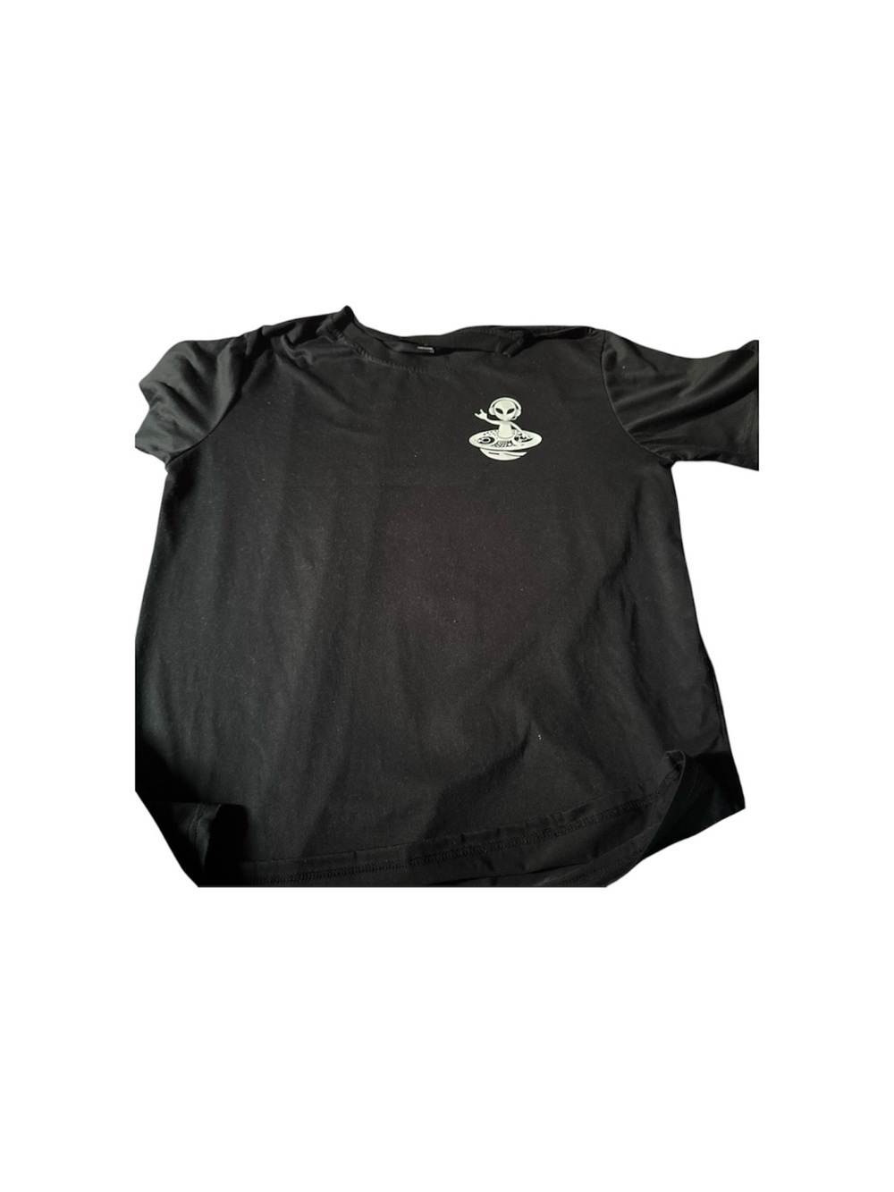 Black Graphic Alien UFO Tee